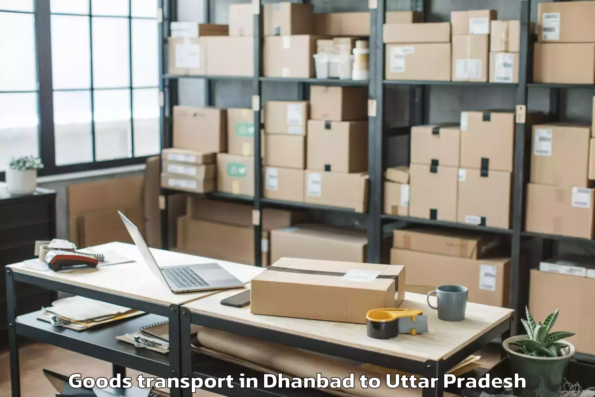 Dhanbad to Gopamau Goods Transport Booking